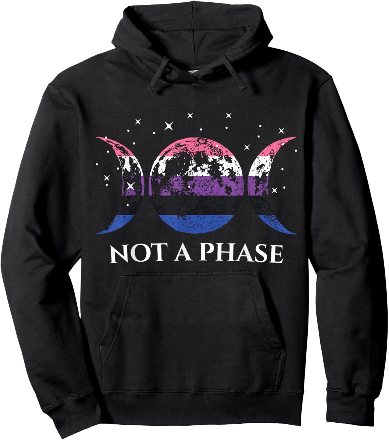 Genderfluid Pride Flag Not A Phase Funny Gender Fluid Hoodie - Hoodie | Black