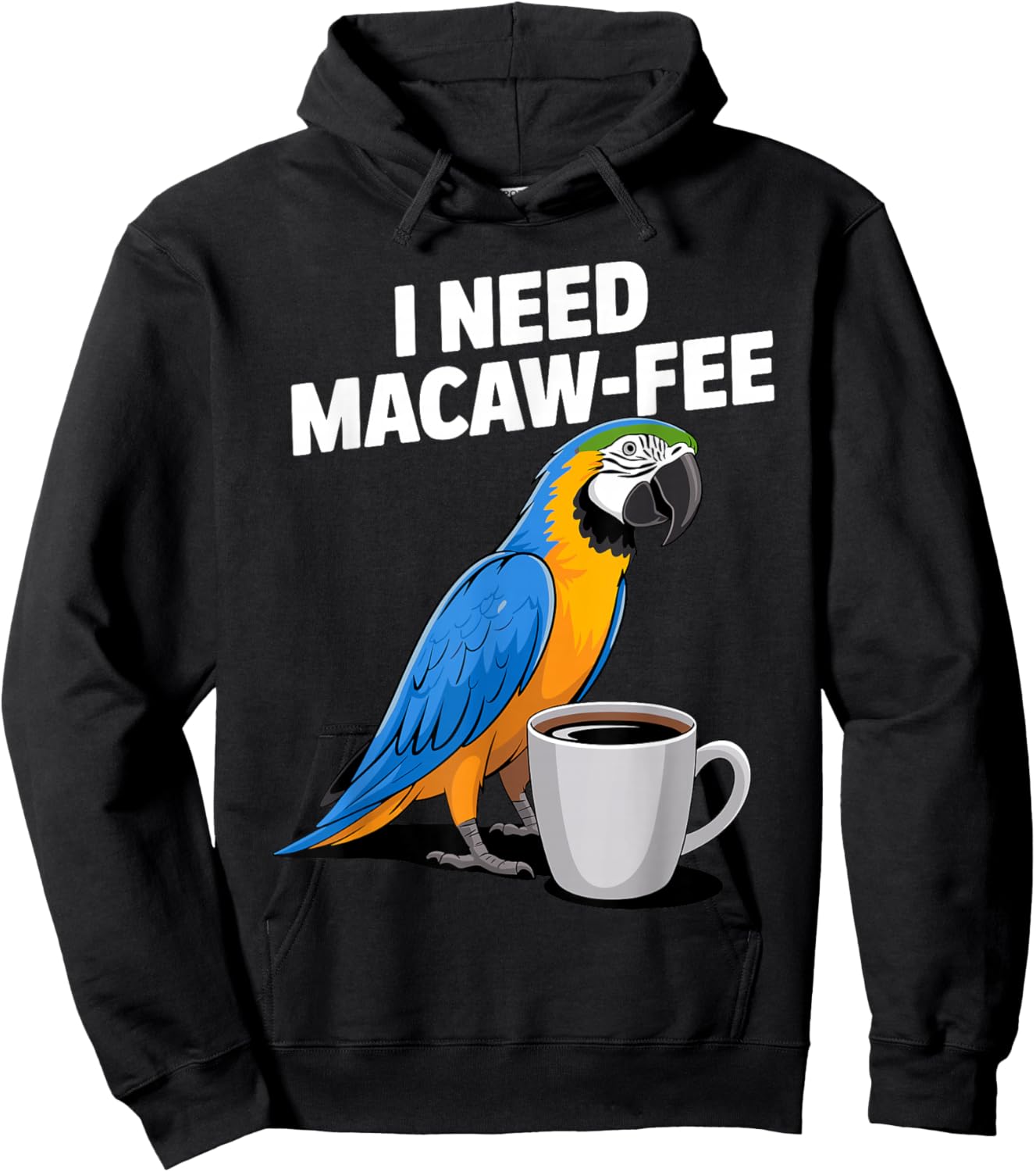 Cool Parrot Design Women Tropical Bird Parrot Lover Hoodie - Hoodie | Black