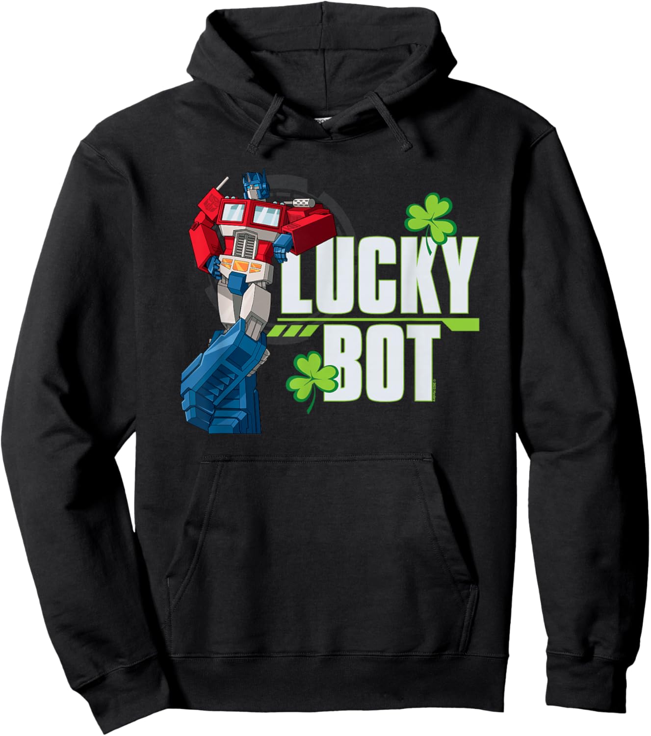 Transformers St Patrick's Day Optimus Prime Lucky Bot Hoodie - Hoodie | Black