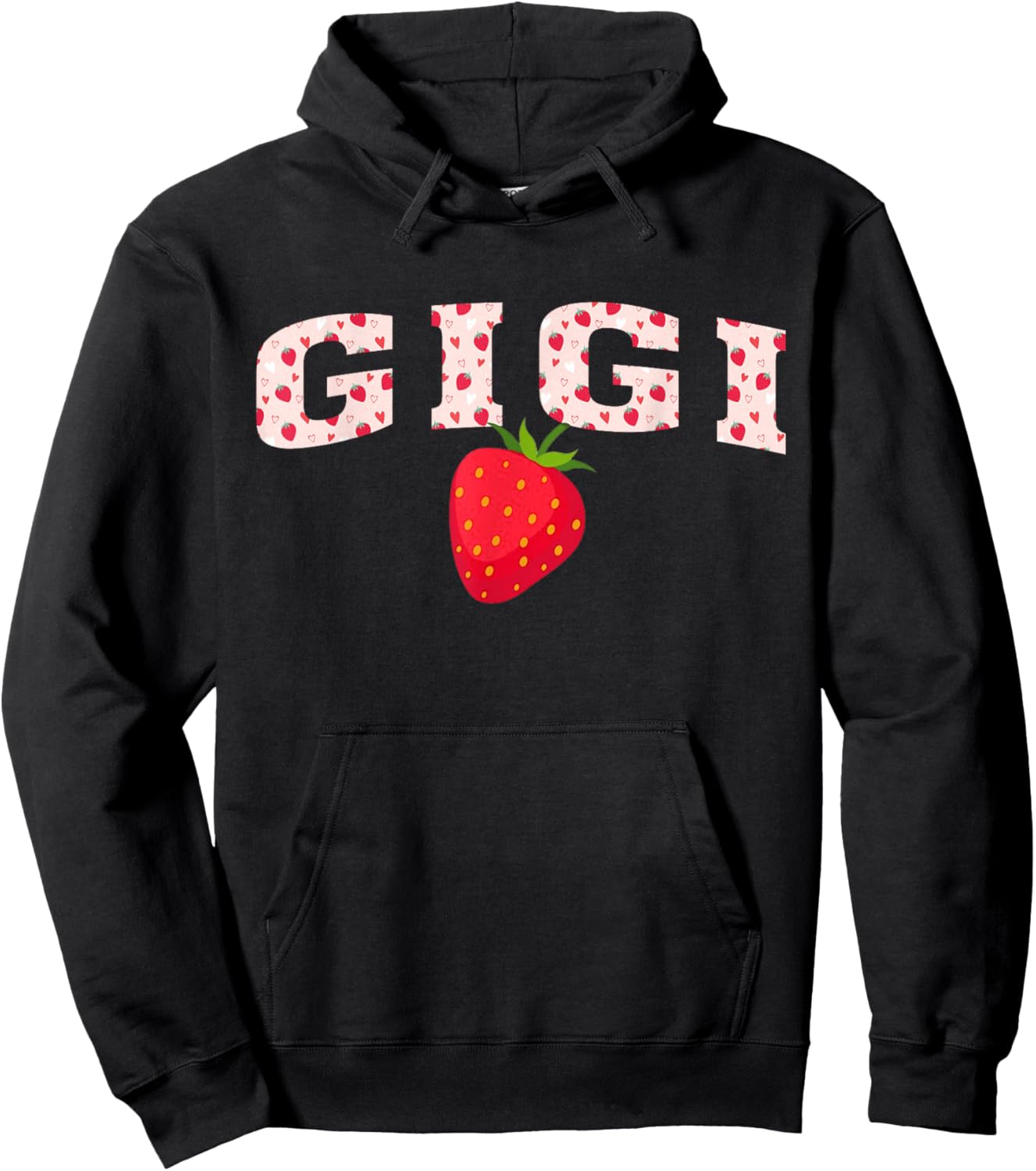 Gigi First Birthday Strawberry Family Matching Hoodie - Hoodie | Black