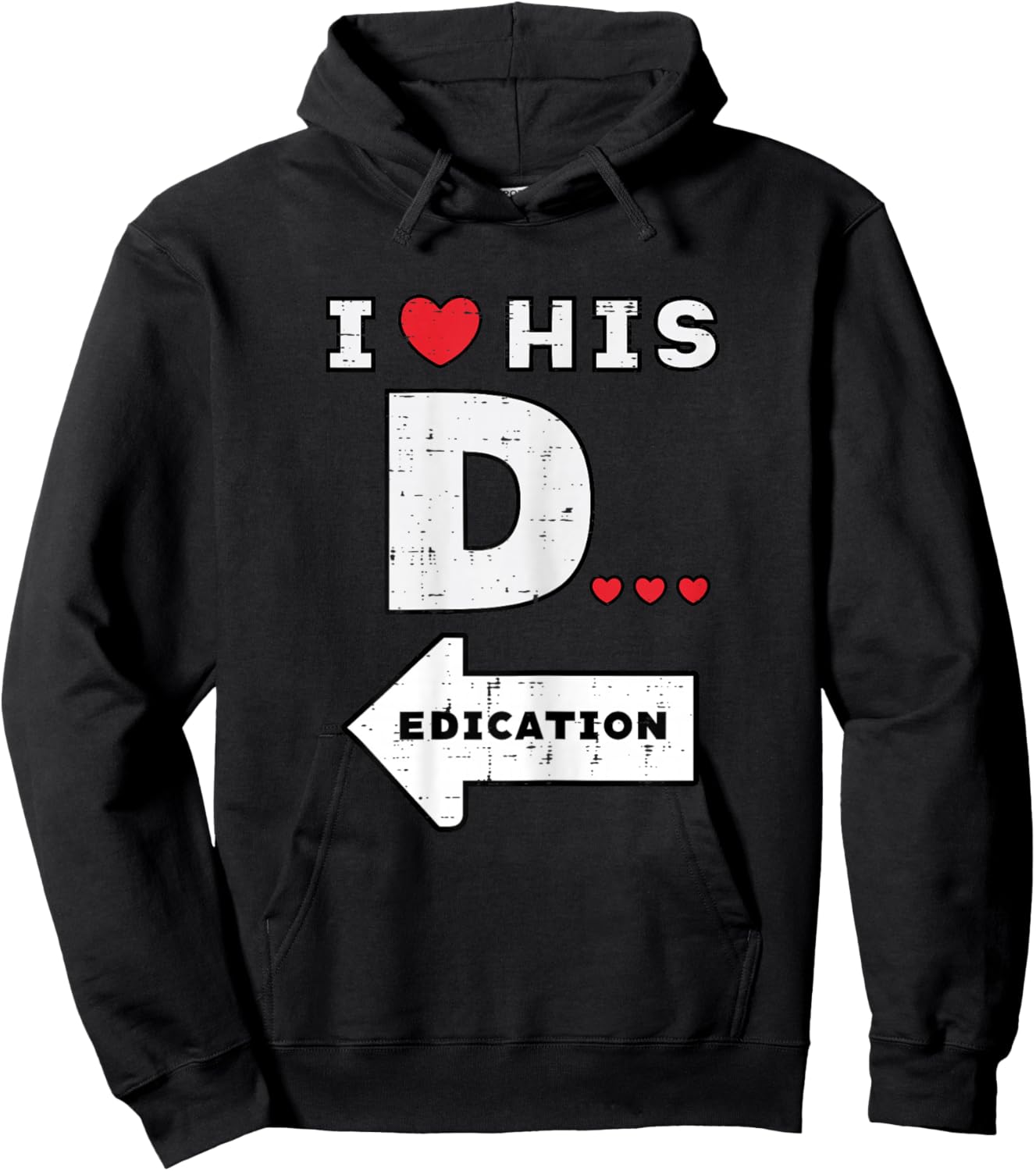 Valentines Day I Love His Dedication Matching Couple Women Hoodie - Hoodie | Black