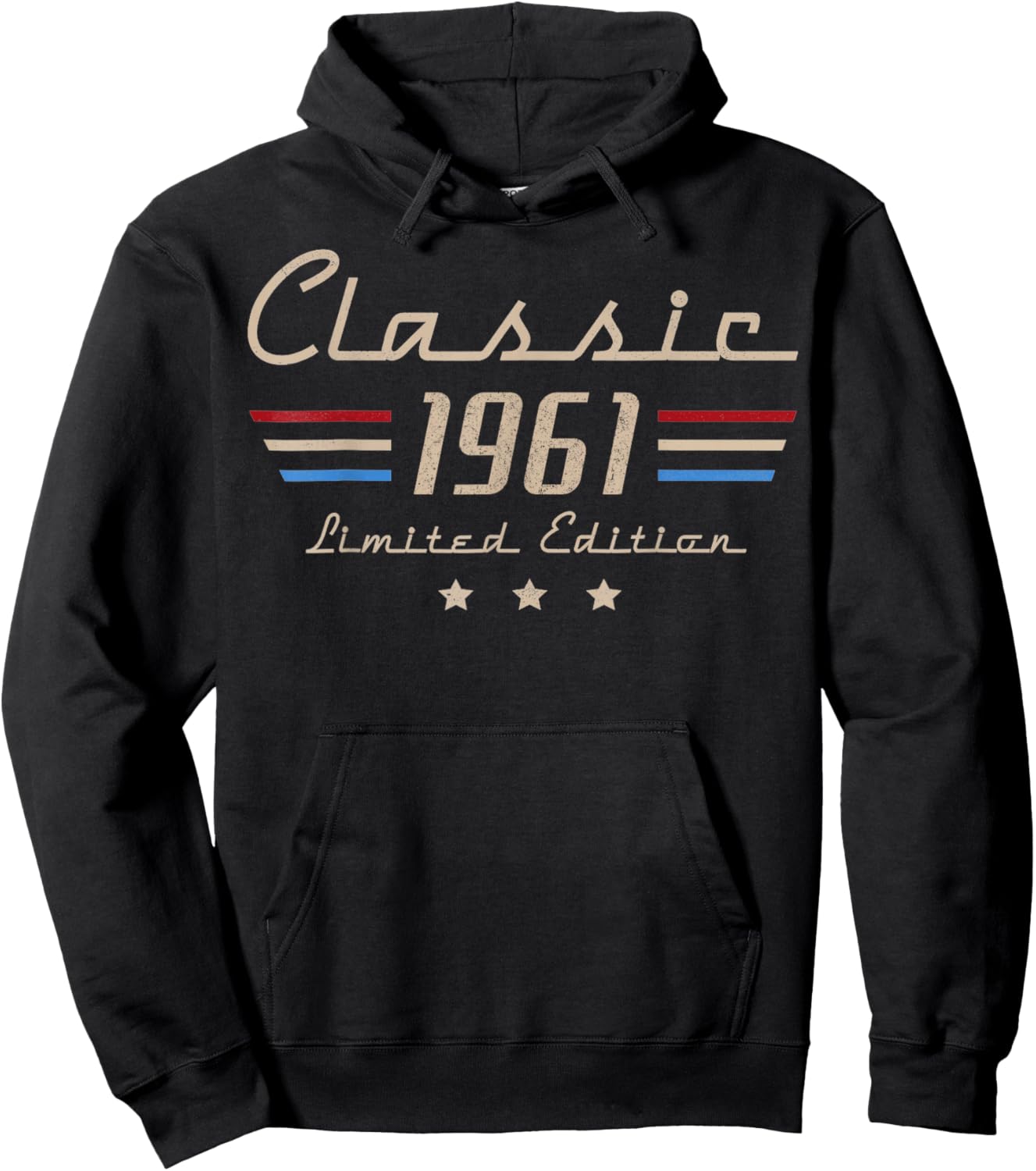 65th Birthday Vintage 1961 Classic Legend 65 Year Old Men Hoodie - Hoodie | Black