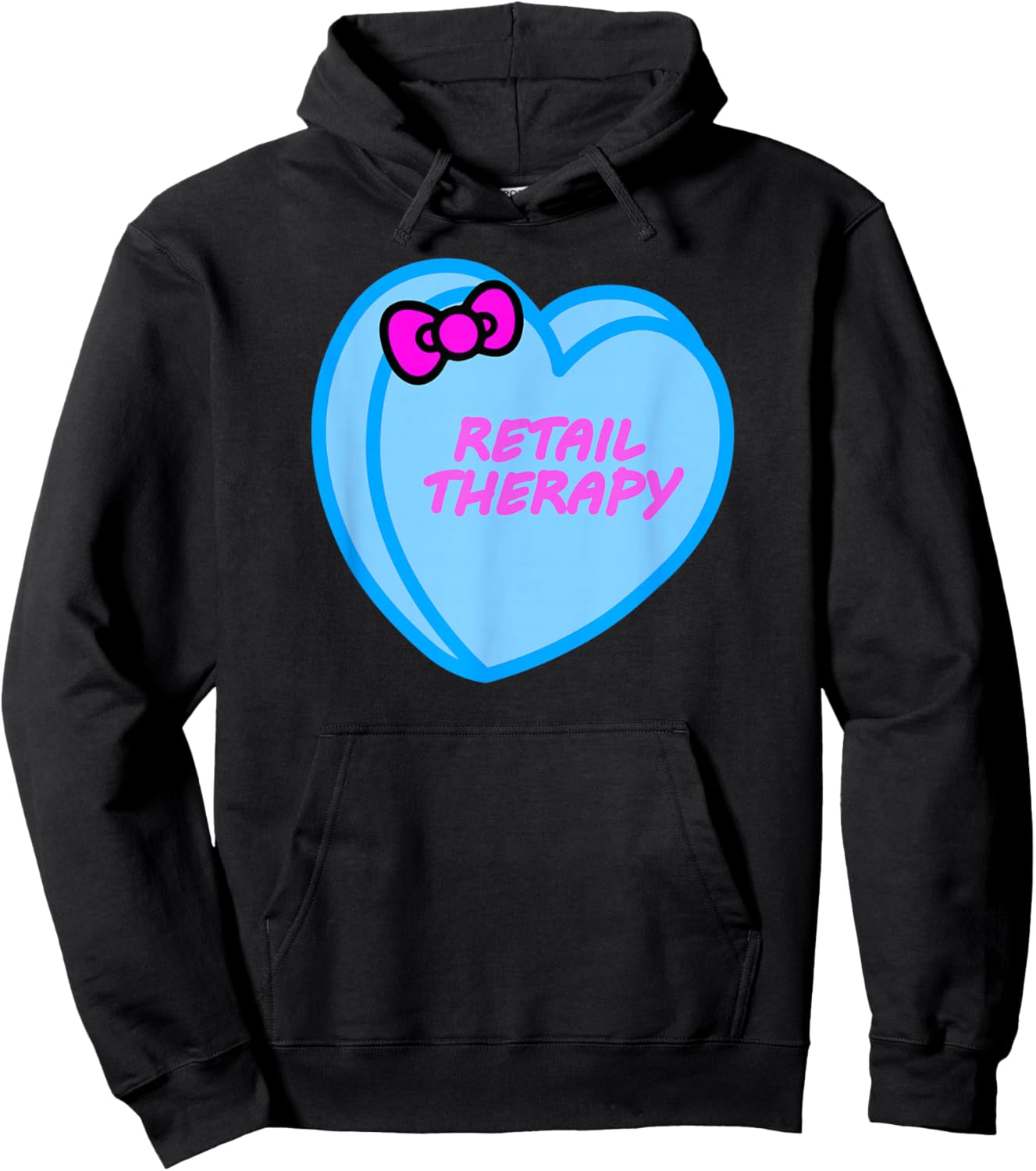 Valentines Day Candy Sweet Hearts Love Retail Therapy Hoodie - Hoodie | Black