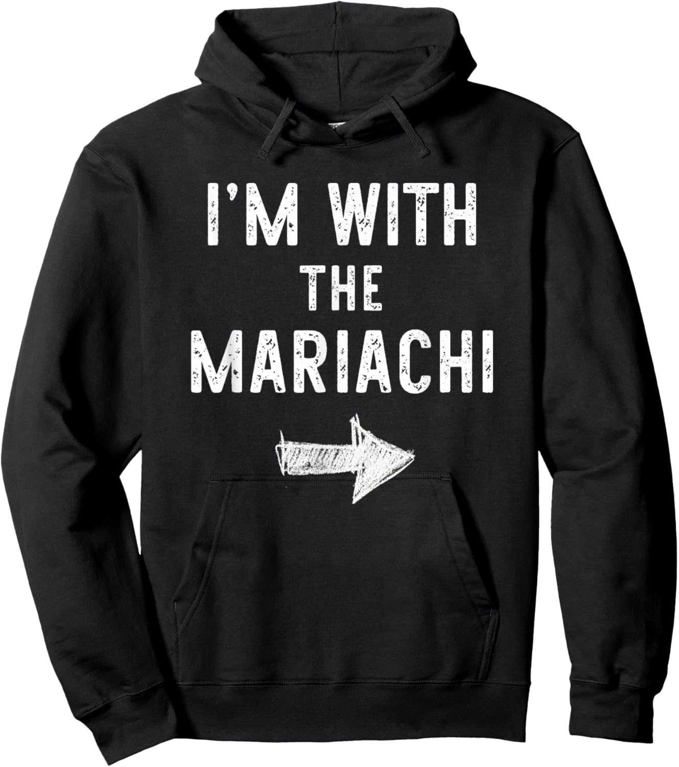 I’m with The Mariachi Funny Halloween Couple Costume Hoodie - Hoodie | Black