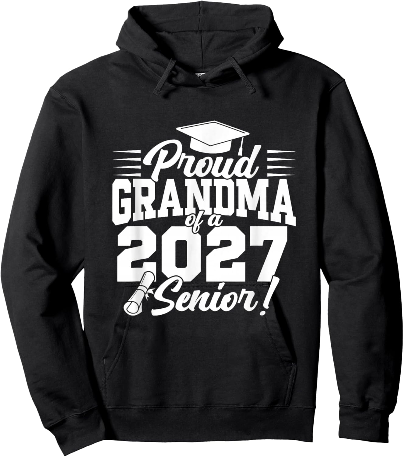 Proud Grandma of a 2027 Senior Graduation Women Hoodie - Hoodie | Black