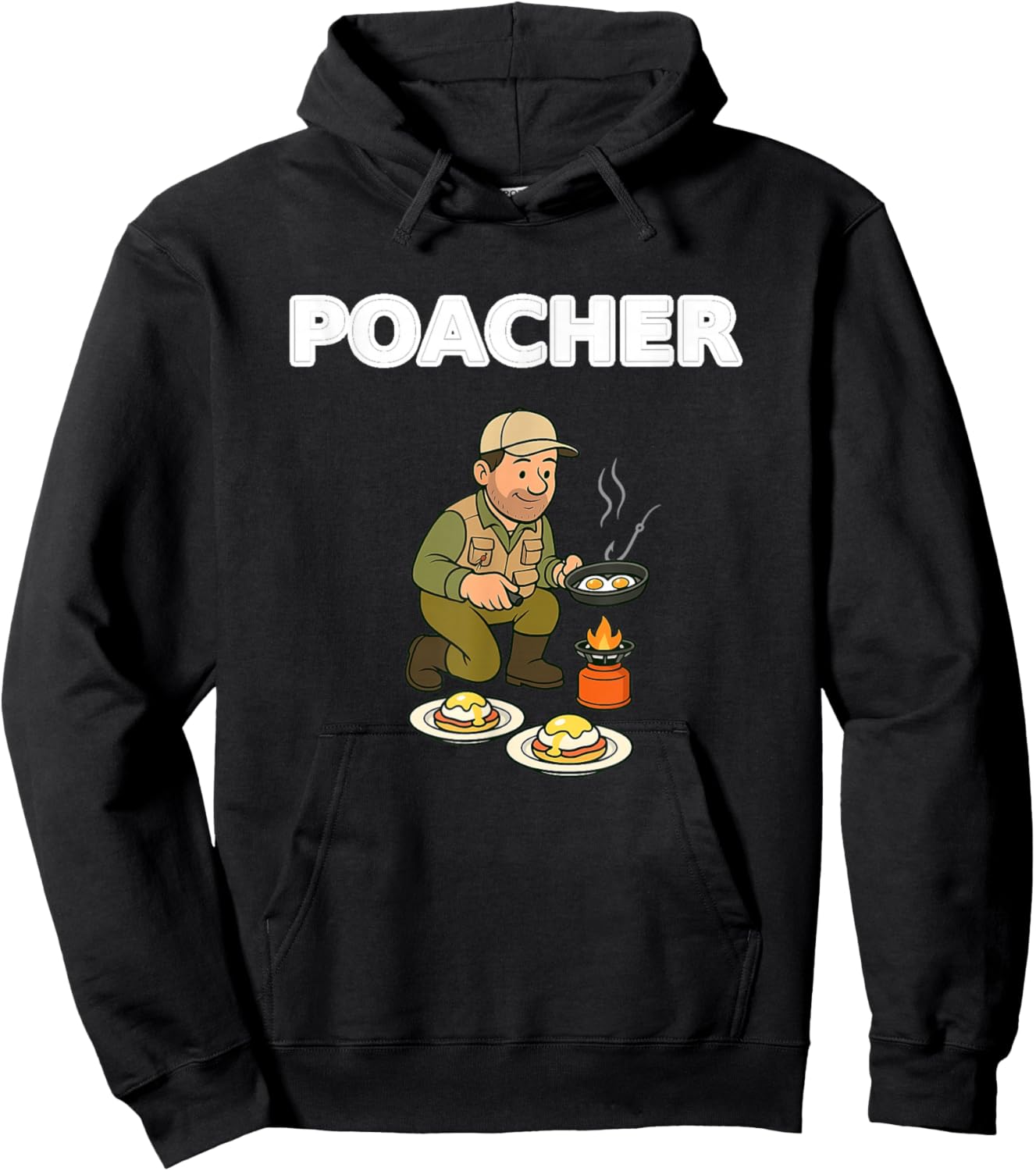 Poacher Fishing Fishing Gift Hunting Gift Funny Fishing Hoodie - Hoodie | Black