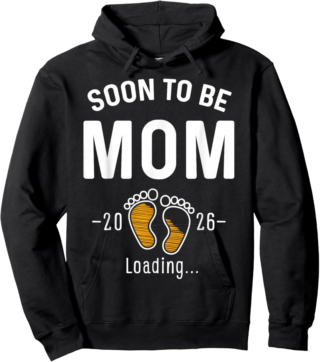 Soon to Be Mom Est 2026 Loading First Time Mama Hoodie - Hoodie | Black