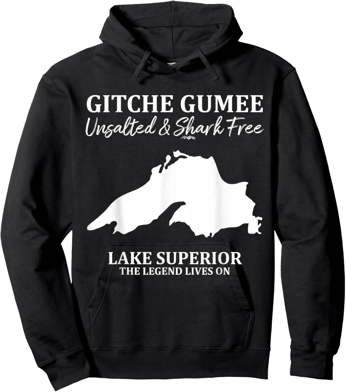 Superior, Great Lake, Gitche Gumee Apparel Lakes Gifts Hoodie - Hoodie | Black