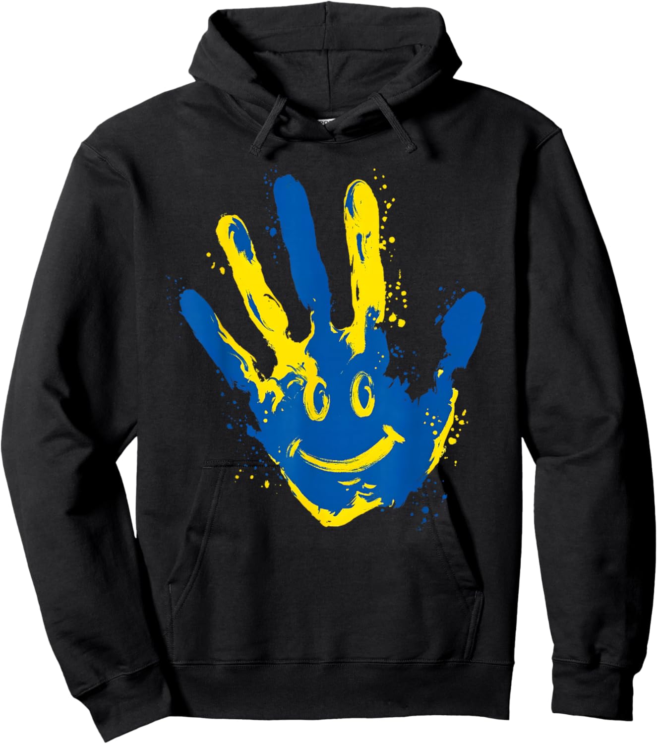 Down Syndrome Awareness Retro Hand Smile T21 Men Women Kids Hoodie - Hoodie | Black