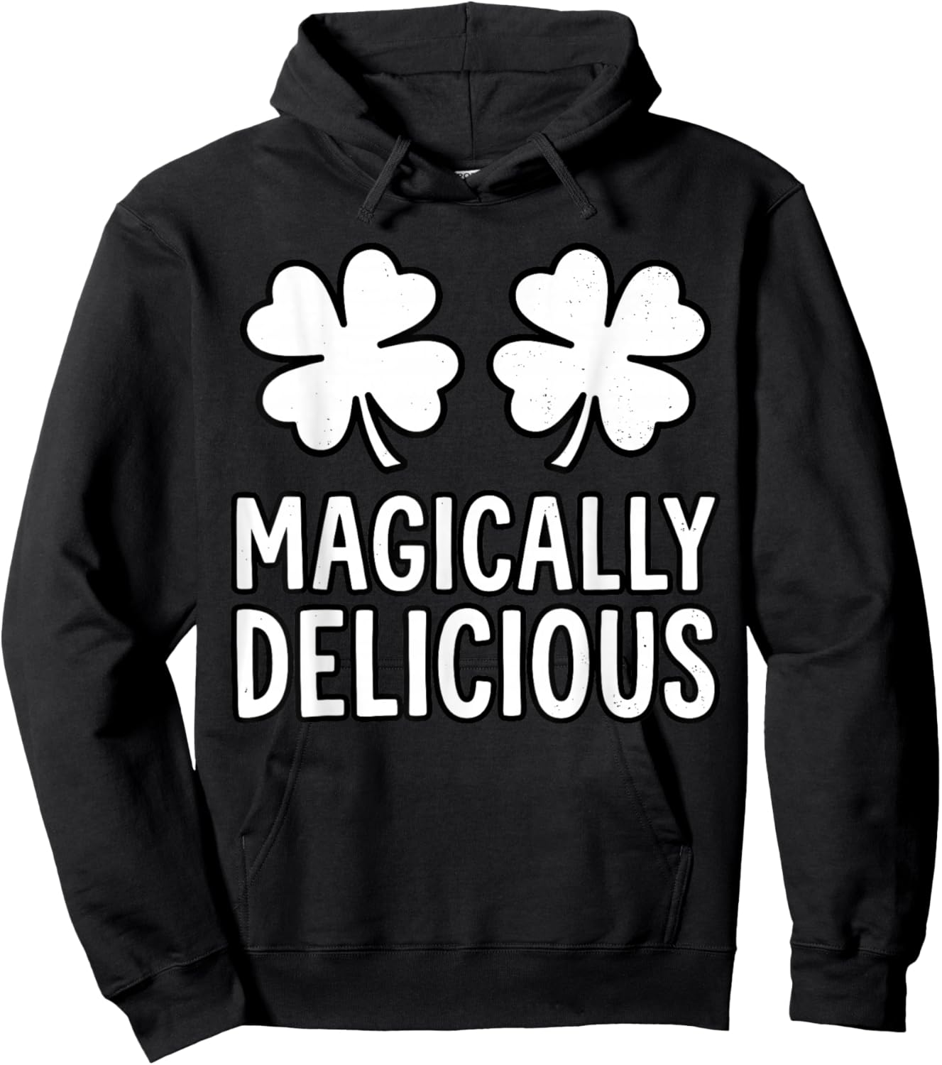 St.Patrick's Day Shamrock Boobs Magically Delicious Irish Hoodie - Hoodie | Black