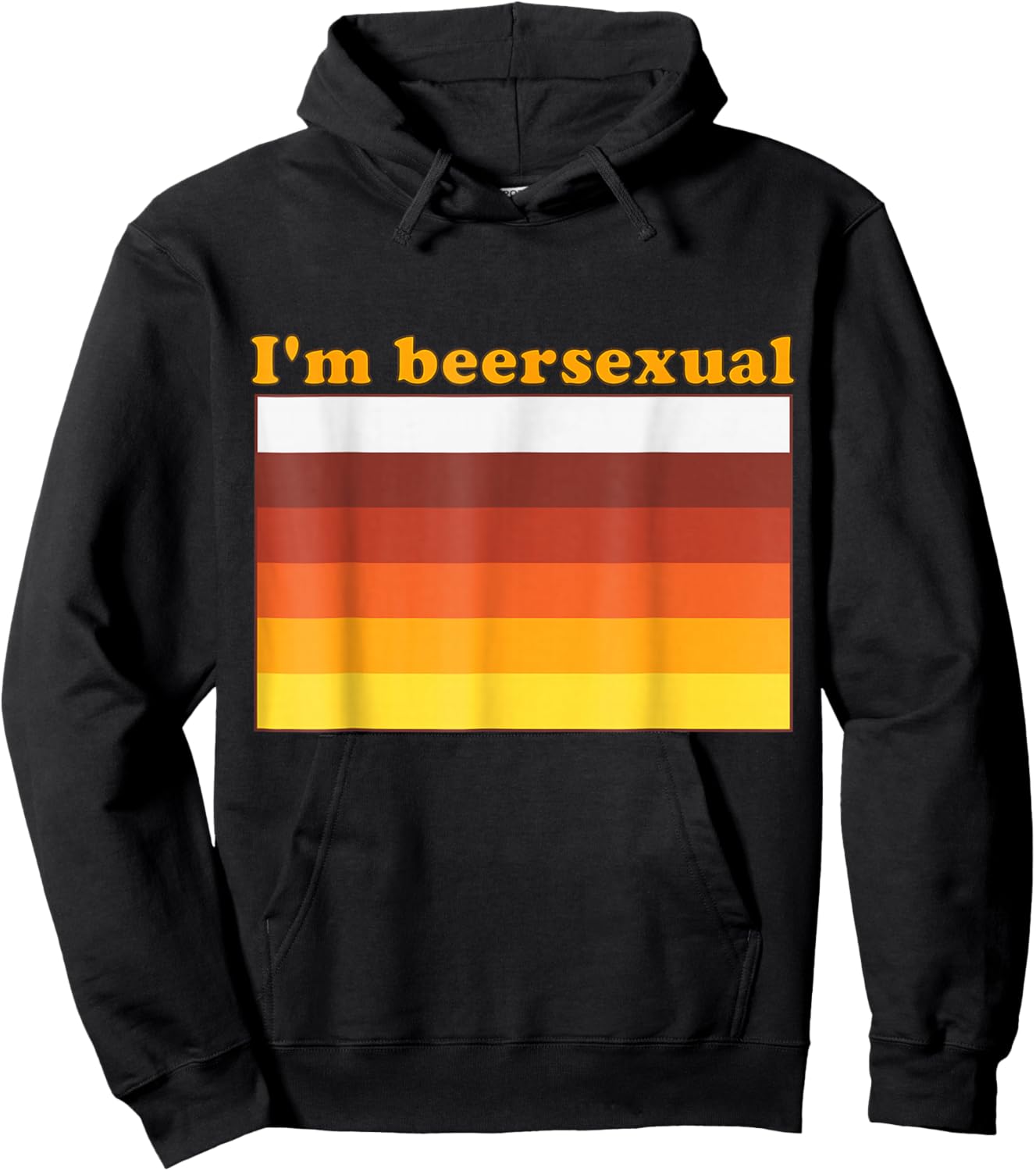 I'm Beersexual Beer Drinking LGBTQ Pride Design Hoodie - Hoodie | Black