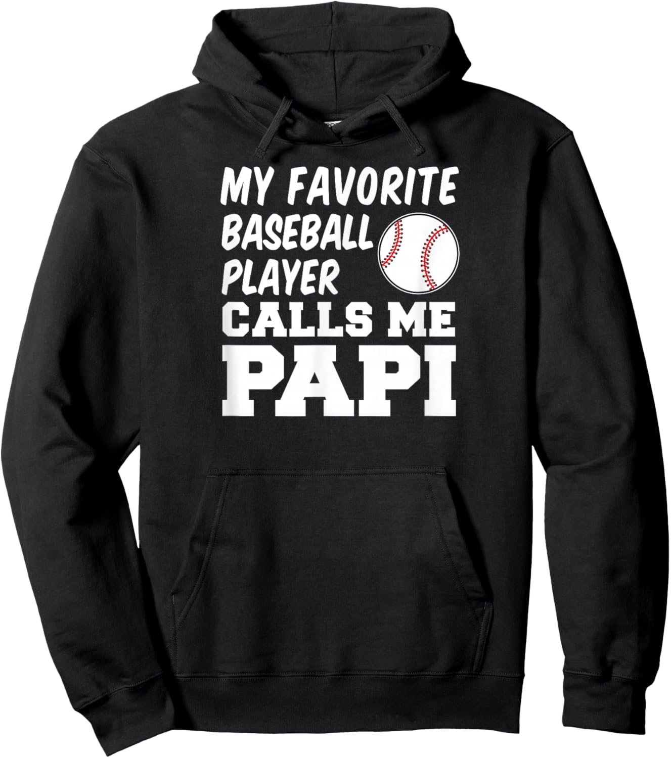 My Favorite Baseball Player Calls Me Papi Spanish Father Hoodie - Hoodie | Black