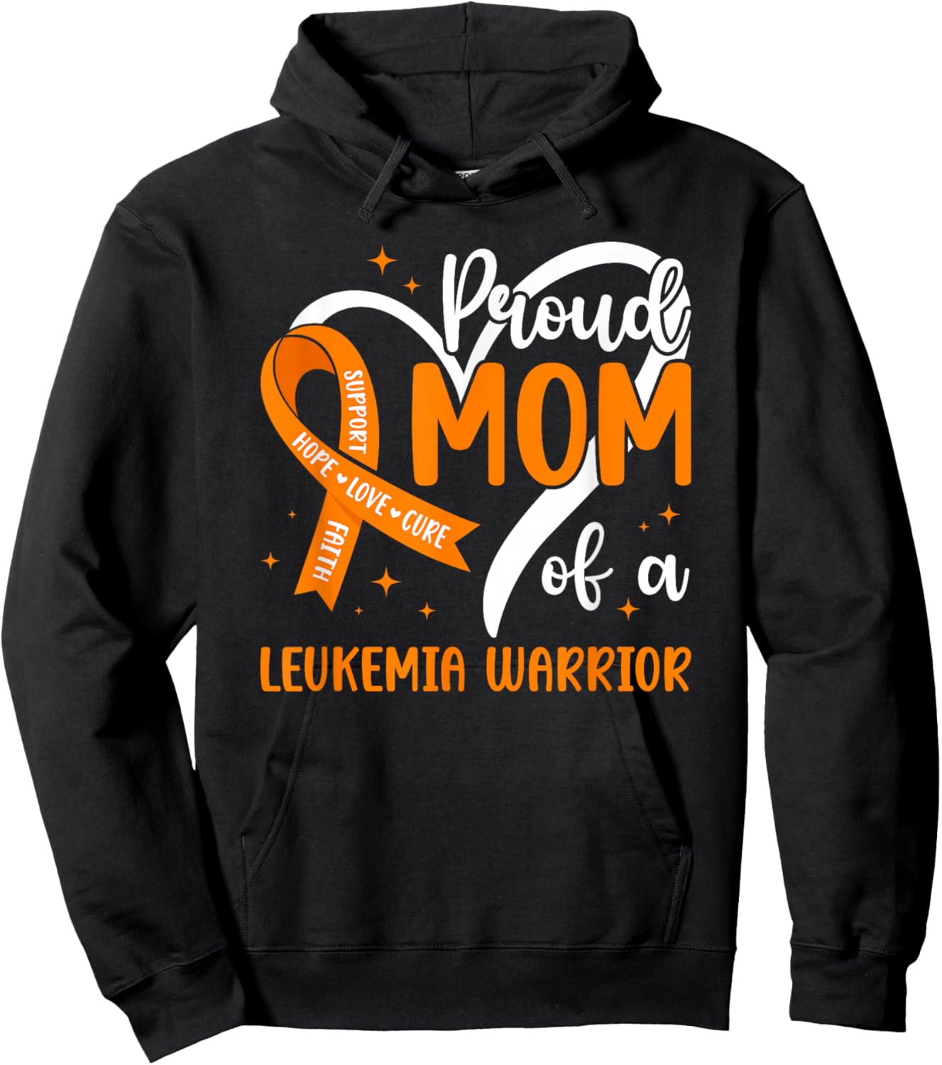 Mom of A Leukemia Warrior Mother Proud Leukemia Mom Hoodie - Hoodie | Black