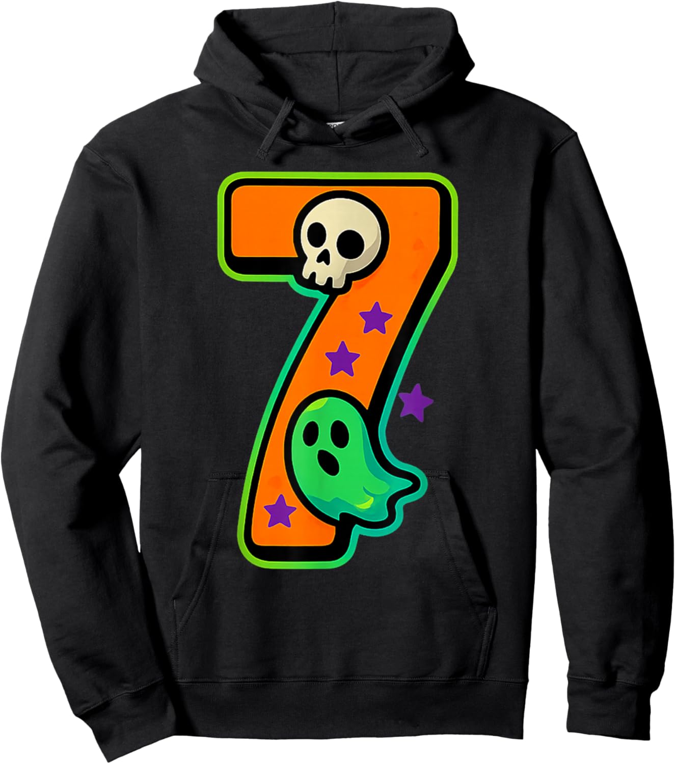 Number 7 Funny Meme Saying 6 7 Six Seven Halloween Hoodie - Hoodie | Black