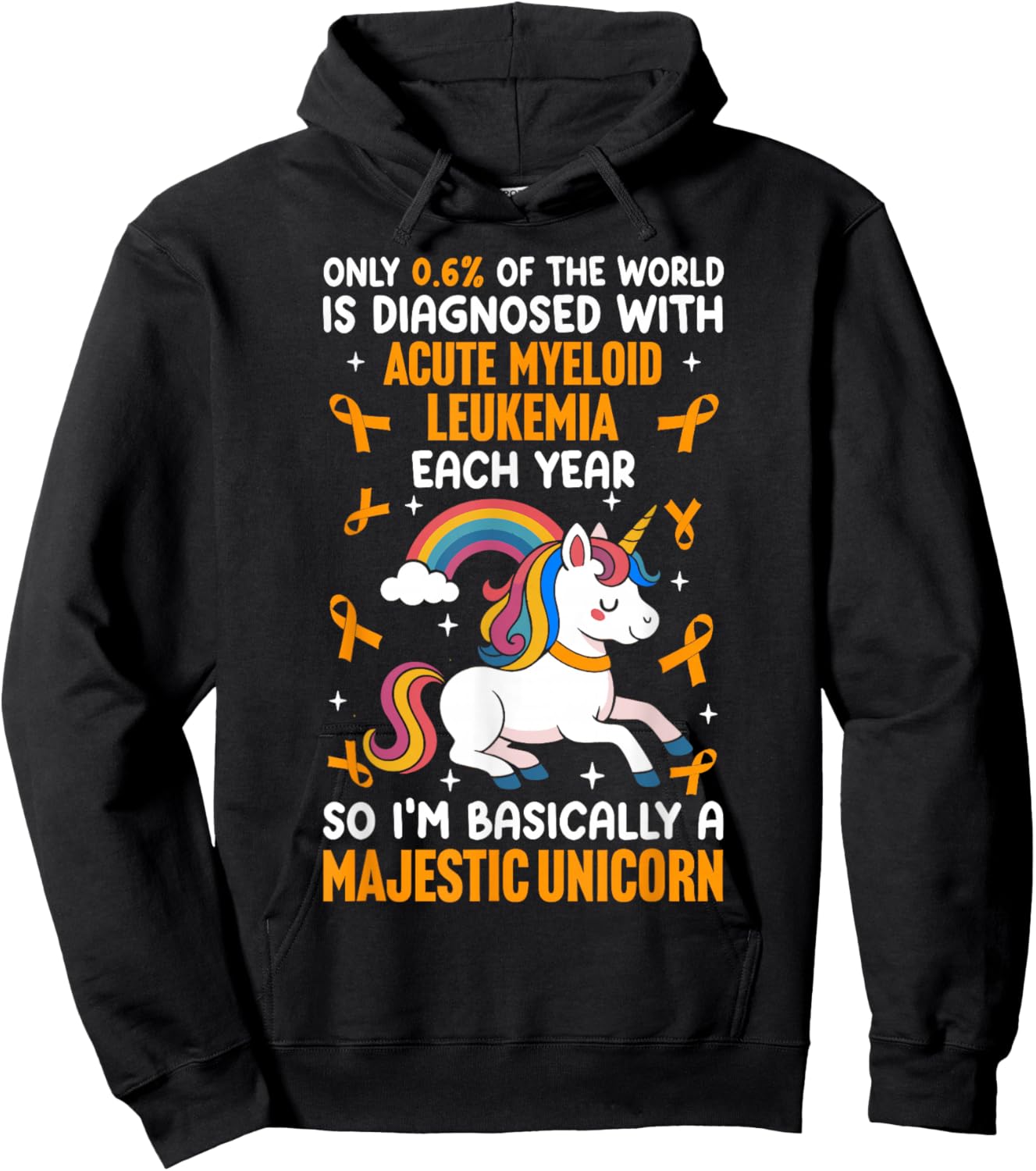 Acute myeloid Leukemia Warrior Hoodie - Hoodie | Black