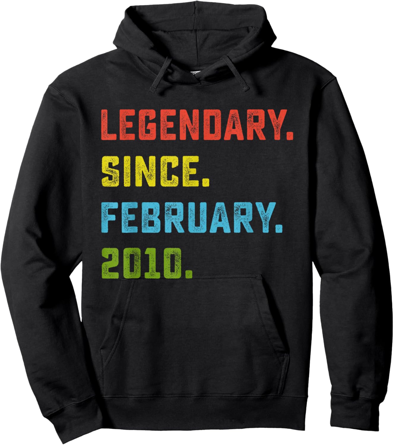 16th Birthday Gift Legendary Since February 2010 16 Yrs Old Hoodie - Hoodie | Black