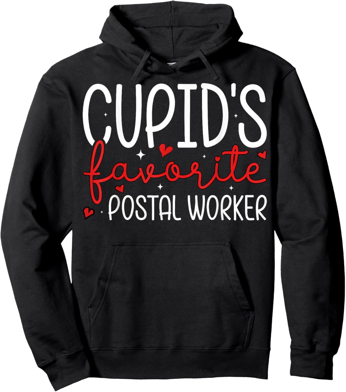 Cupid’s Favorite Postal Worker Couple Valentine’s Day Hoodie - Hoodie | Black