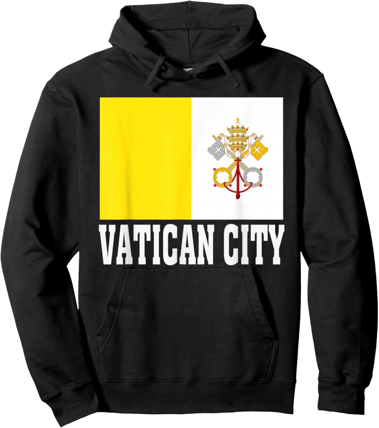 Vatican City Flag Patriotic National Roots Souvenir Hoodie - Hoodie | Black