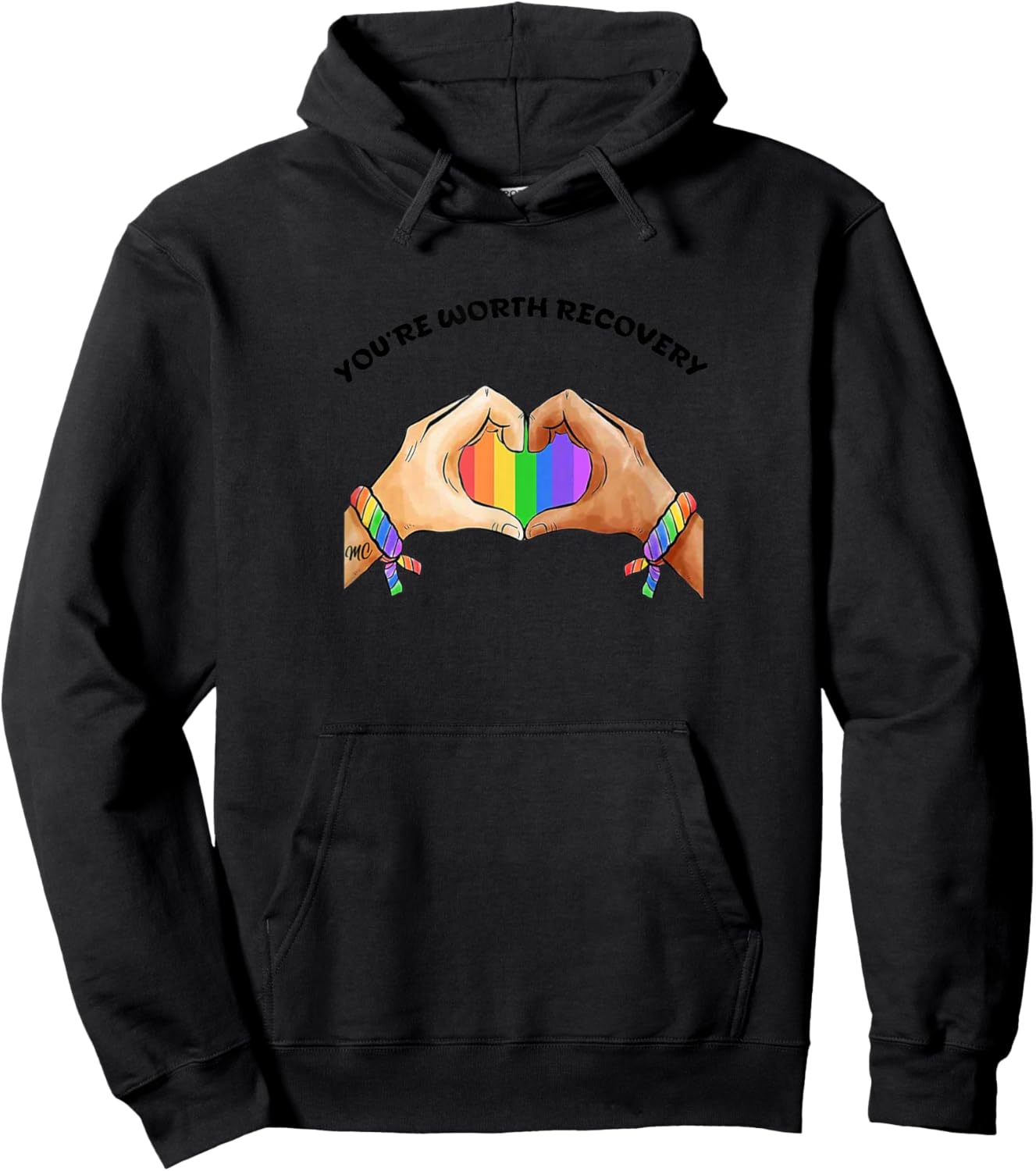 BFOREVERCO You’RE Worth Recovery Hoodie - Hoodie | Black