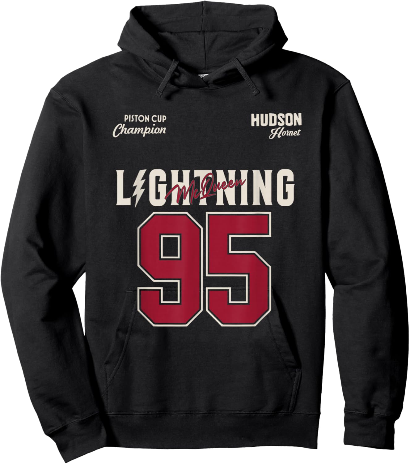 Disney Pixar Cars Lightning McQueen 95 Racer Look Hoodie - Hoodie | Black