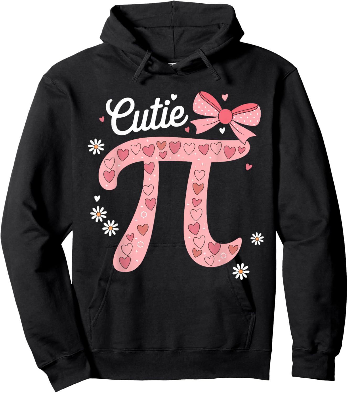 Cutie Pi Day Coquette Women Kids Girls Math Teacher Student Hoodie - Hoodie | Black