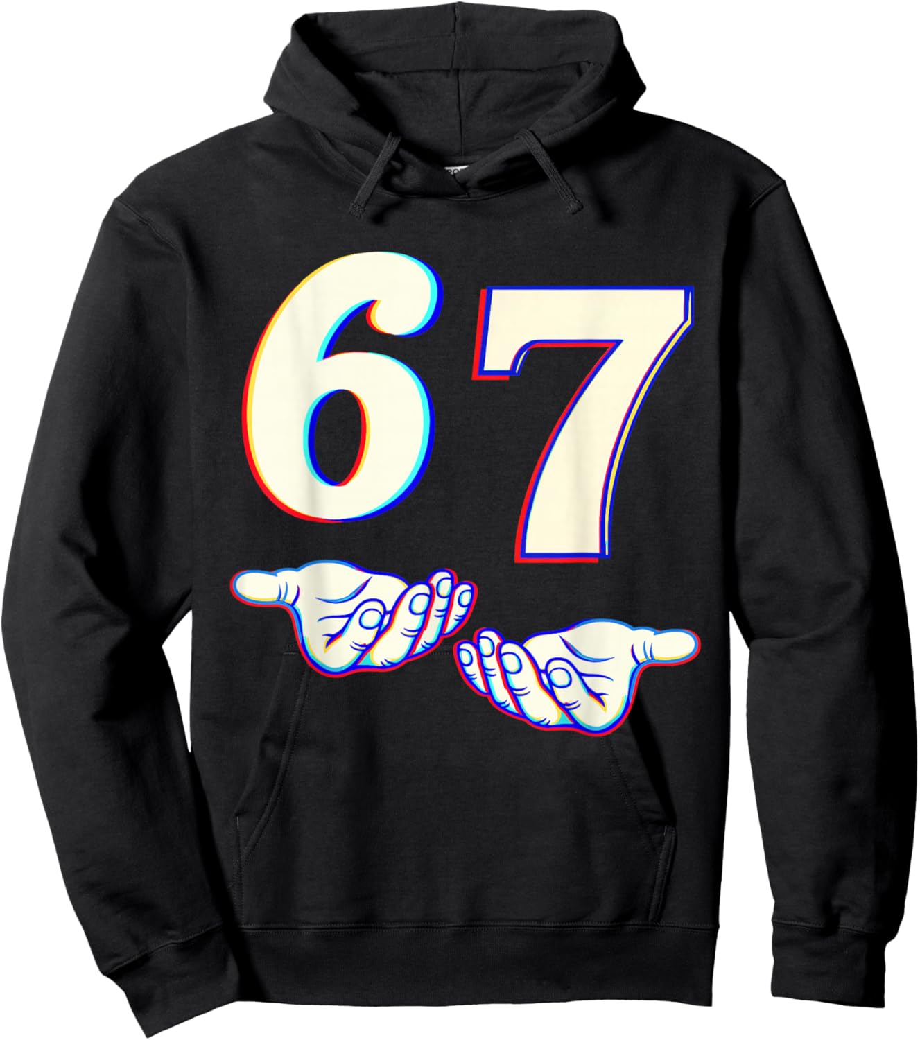 67 Meme Trendy Skeleton Halloween Funny Six Seven Gen Alpha Hoodie - Hoodie | Black