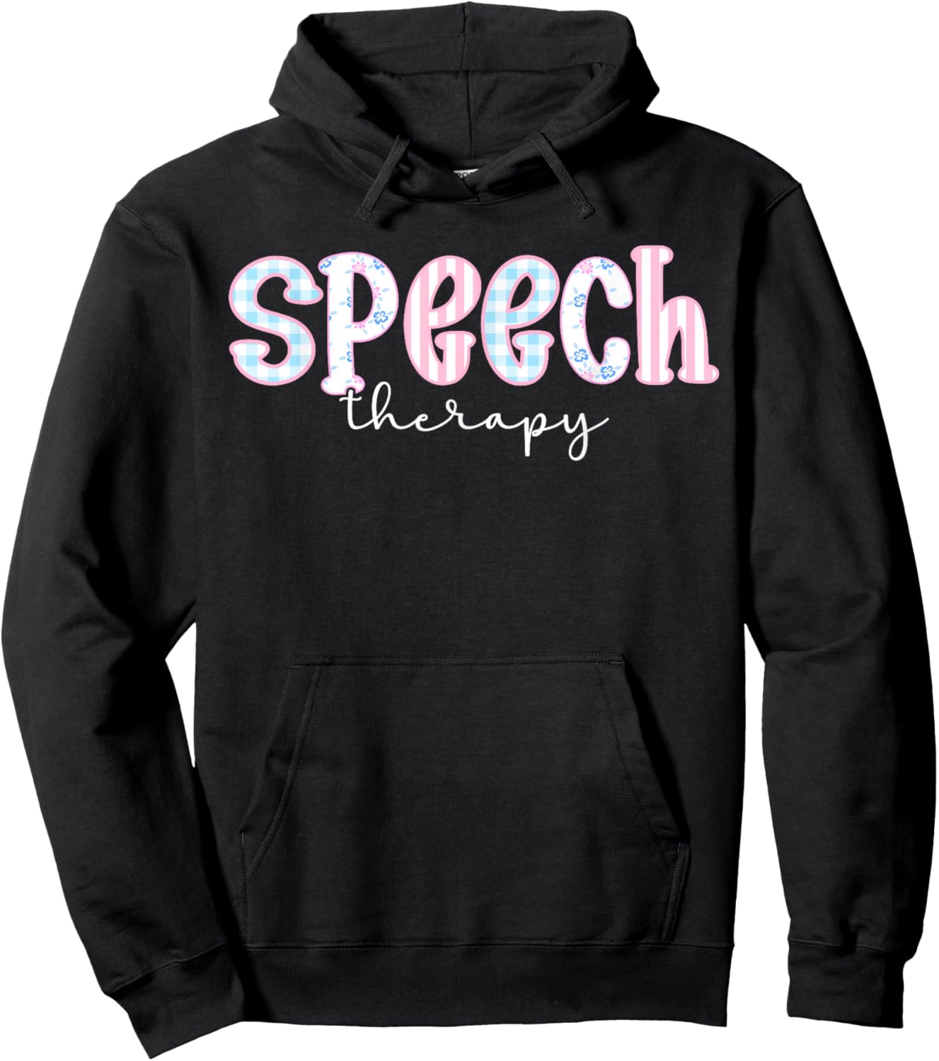 Speech Therapy Preppy Speech Language Pathologist SLP Hoodie - Hoodie | Black