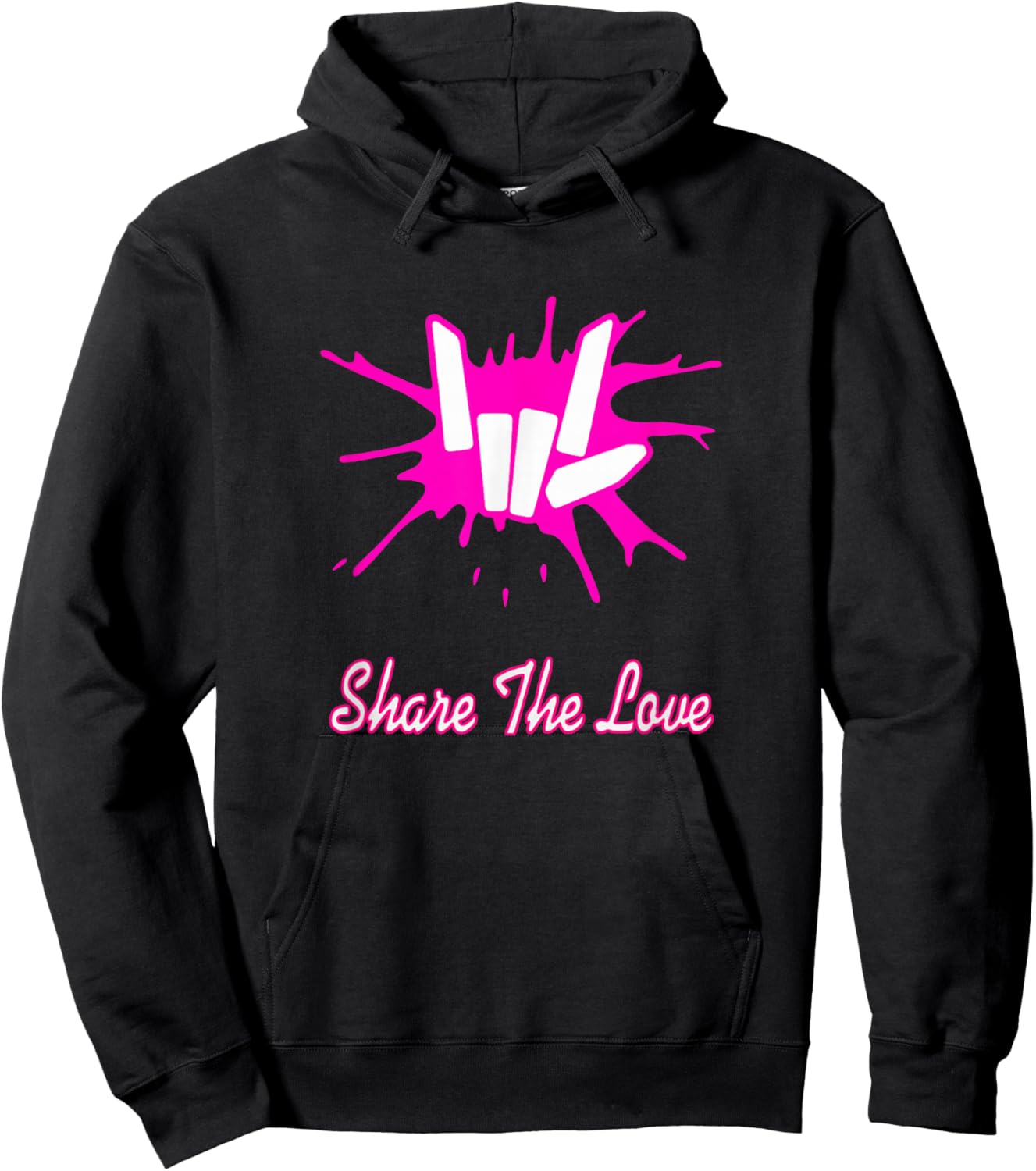 Sharer Share The Love Birthday Gifts for Kids and Youth Hoodie - Hoodie | Black