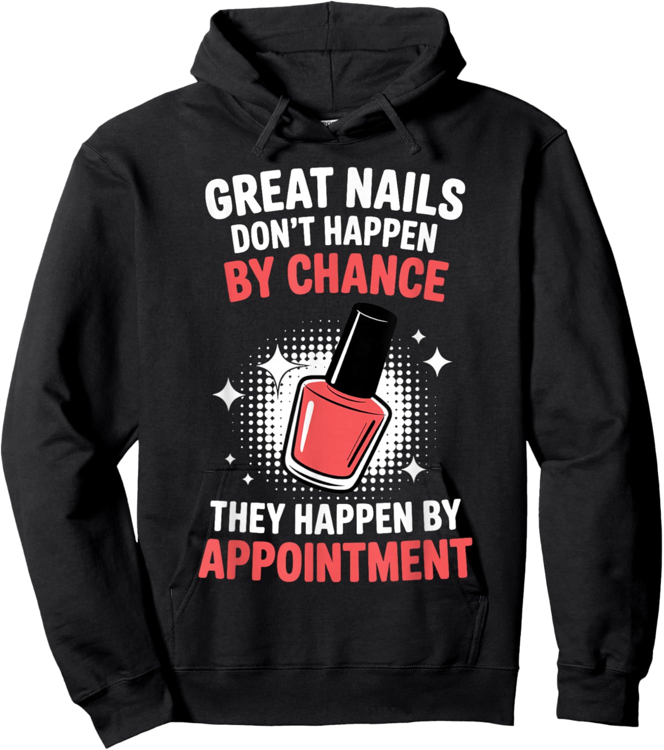 Cool Nail Tech Art Girl Manicurist Nail Technician Hoodie - Hoodie | Black
