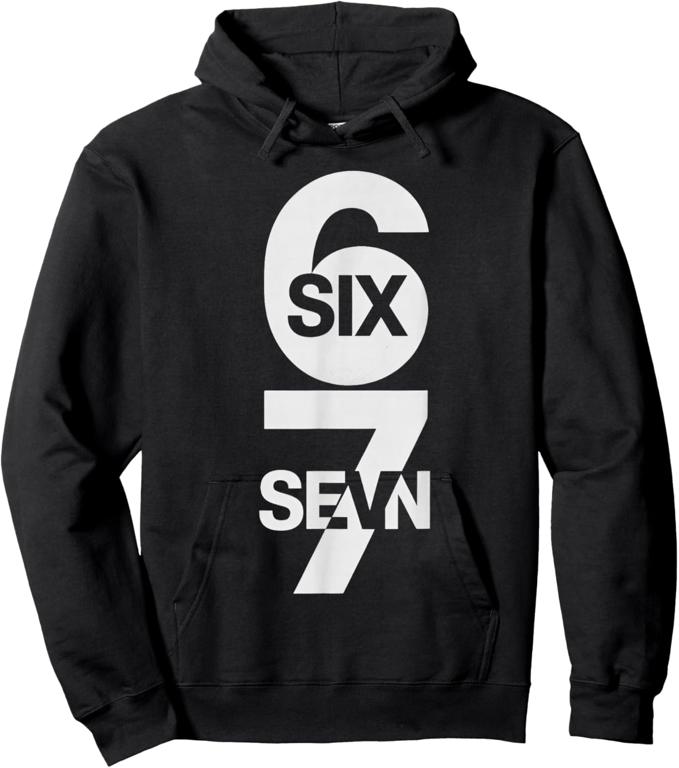 Six Seven 6 7 Meme Design 6 7 Hoodie - Hoodie | Black