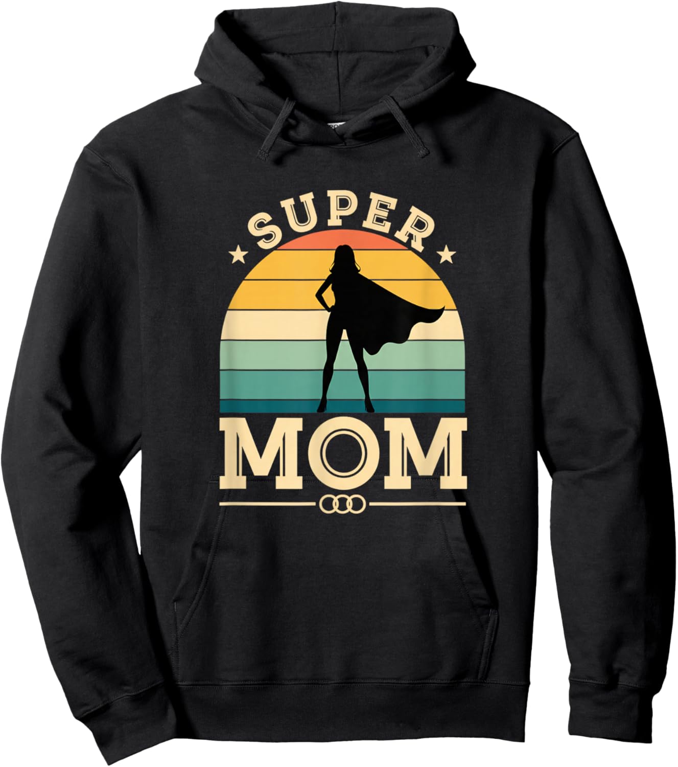 Super Mom Superhero Mom Mother's Day Design Hoodie - Hoodie | Black