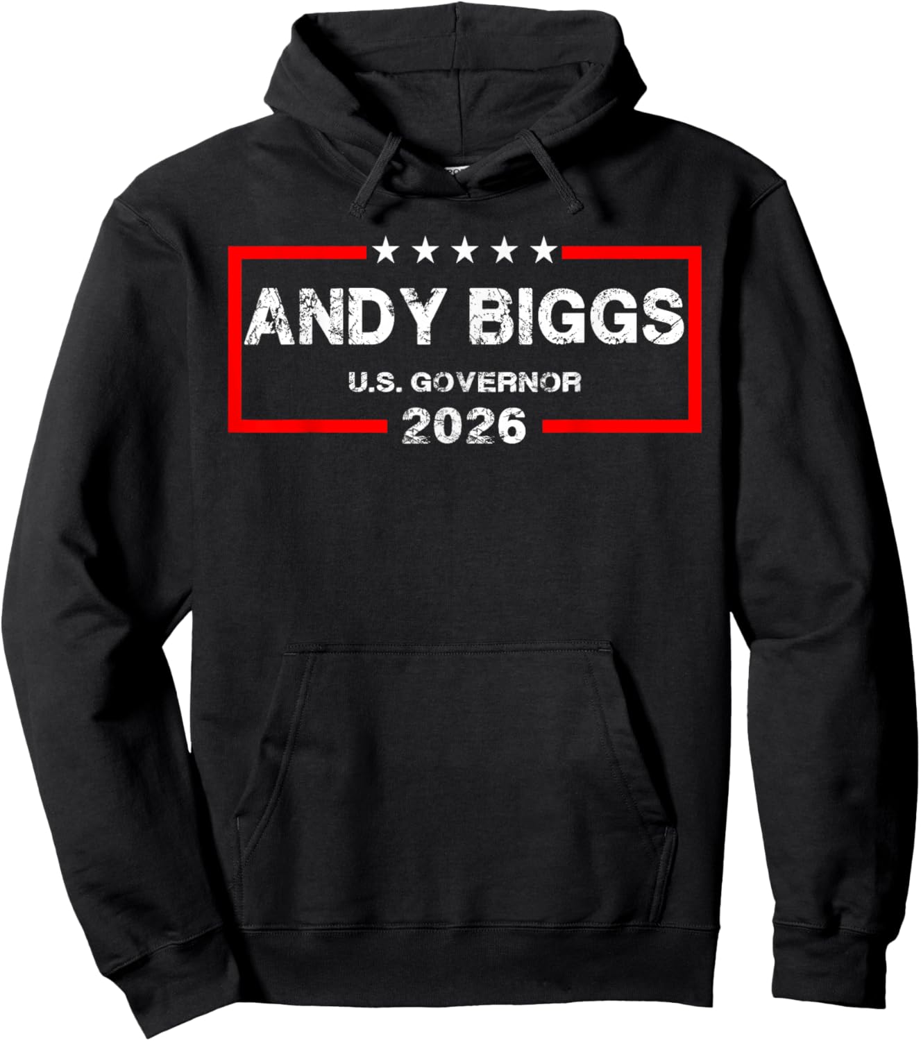 Andy Biggs for Governor of Arizona 2026 Retro US Flag Hoodie - Hoodie | Black