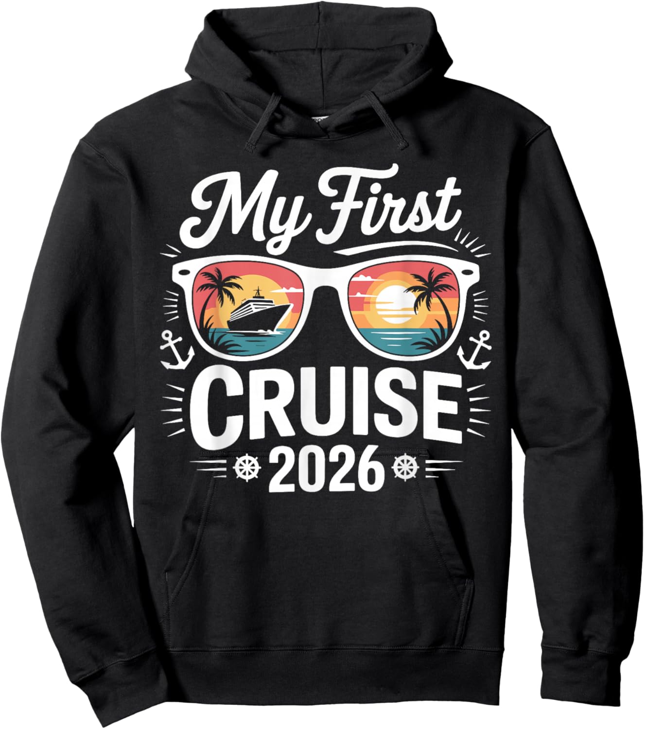 My First Cruise 2026 Summer Vacation Matching Family Hoodie - Hoodie | Black