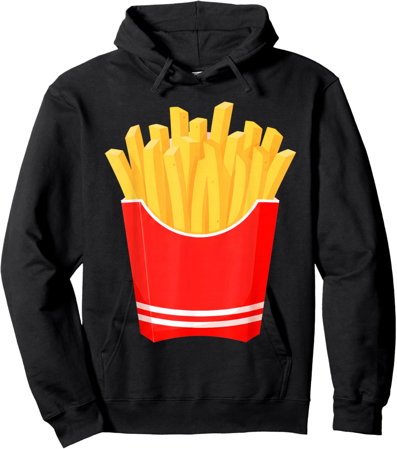 Funny French Fries Fast Food French Fry Halloween Costume Hoodie - Hoodie | Black