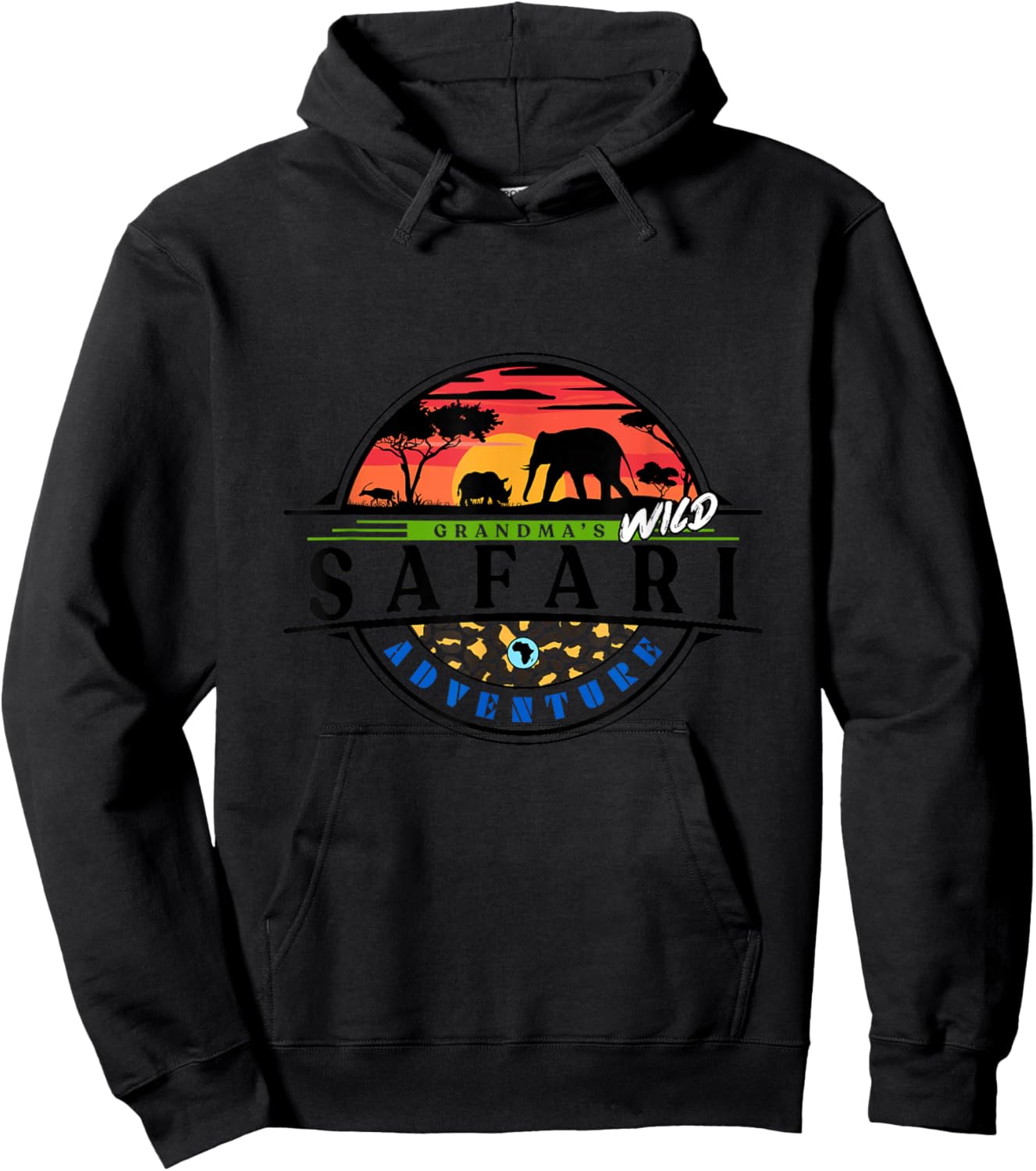 Grandma's Wild Safari Adventure Hoodie - Hoodie | Black
