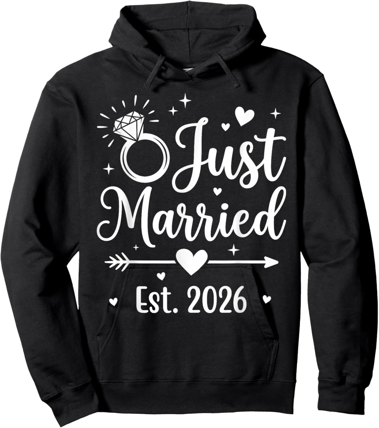 Just Married 2026 Hoodie - Hoodie | Black