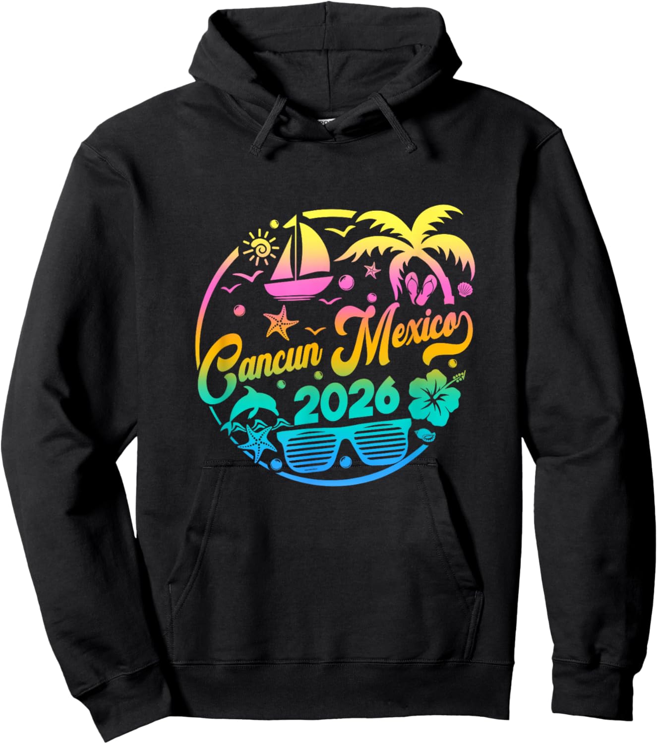 Cancun 2026 Family Vacation Beach Matching Group Hoodie - Hoodie | Black