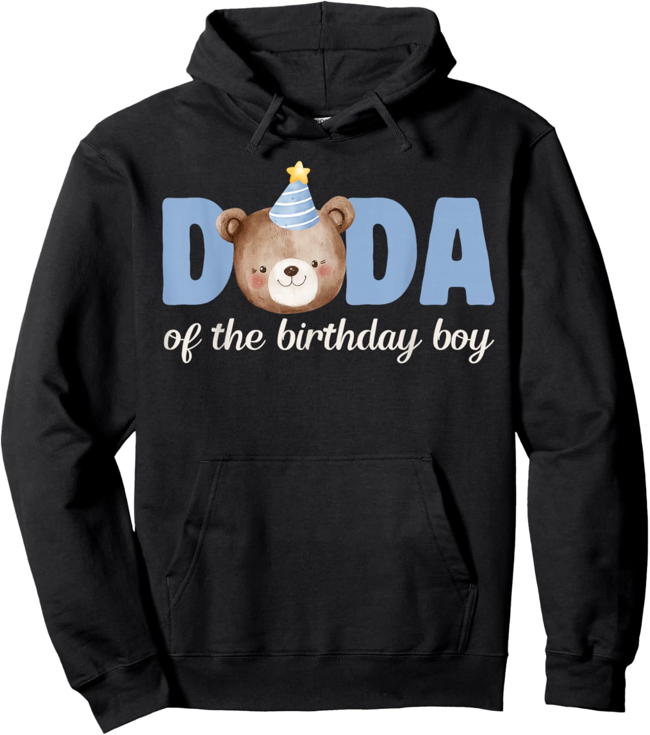 Dada Teddy Bear 1st Birthday Boy Party Family Matching Hoodie - Hoodie | Black