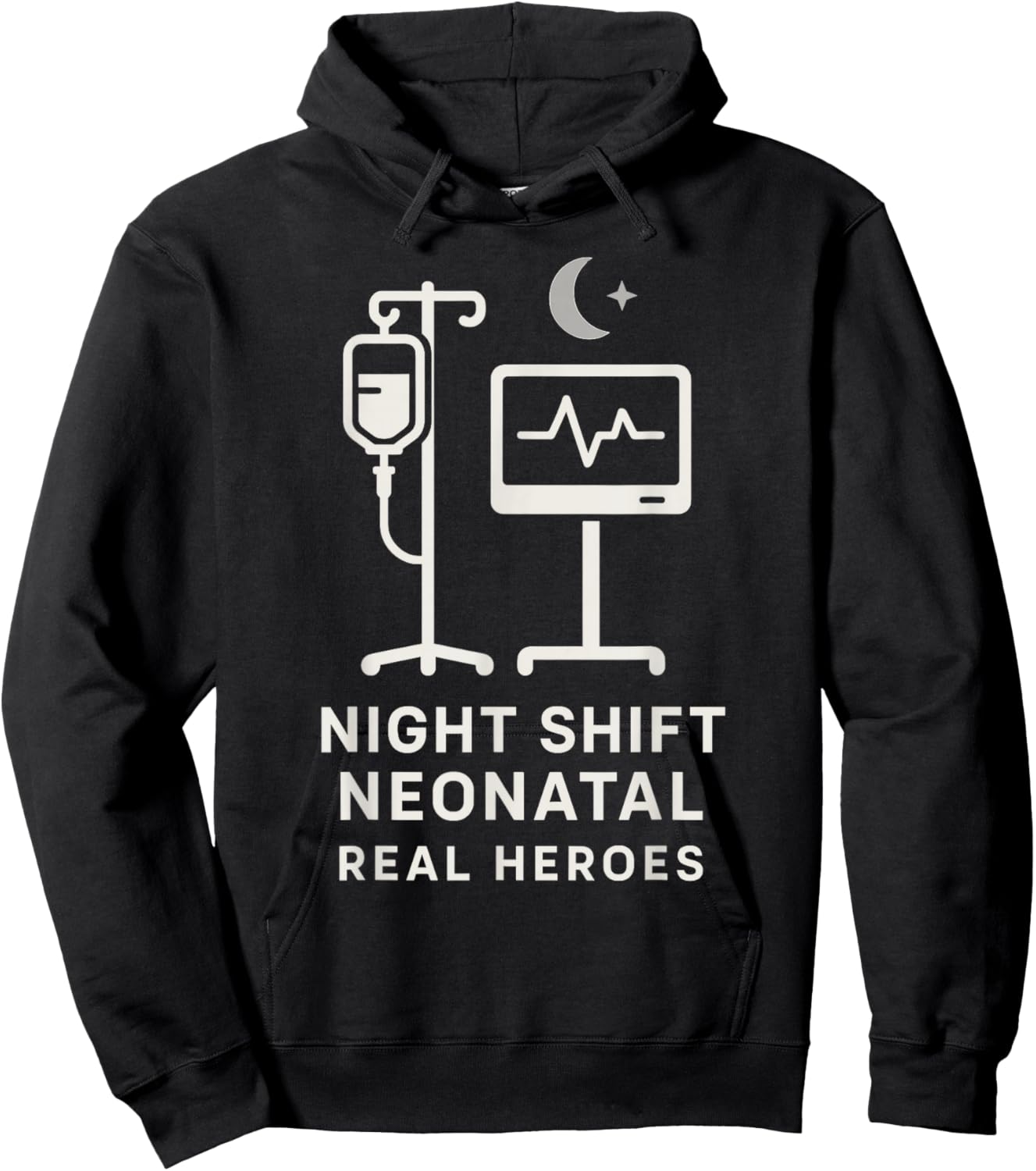 NICU Nurse Humor Neonatal ICU Dark Sarcastic Coffee Gift Hoodie - Hoodie | Black