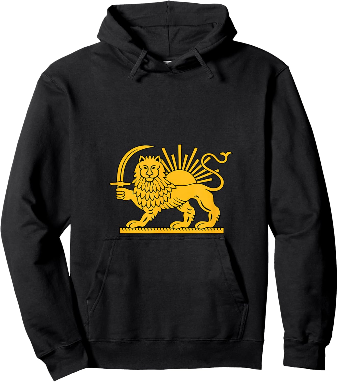 Shir o Khorshid Free Iran Revolution Lion and Sun Flag Hoodie - Hoodie | Black