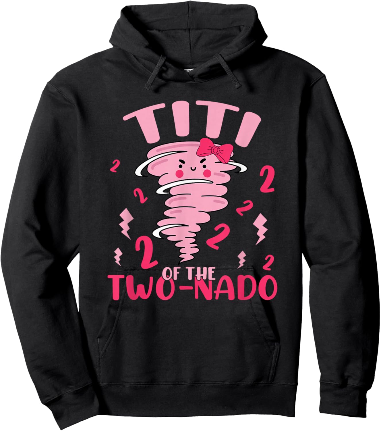 Titi of The Two-nado Tornado Theme 2nd Birthday Party Hoodie - Hoodie | Black