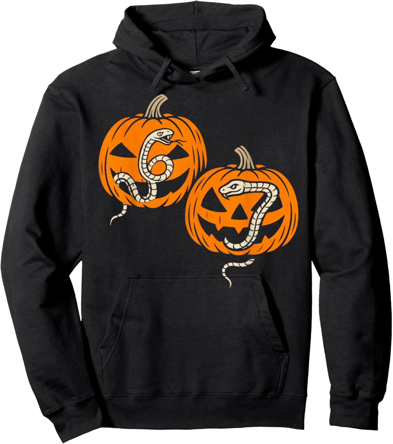 Snakes and Pumpkins 6 7 Halloween Hoodie - Hoodie | Black