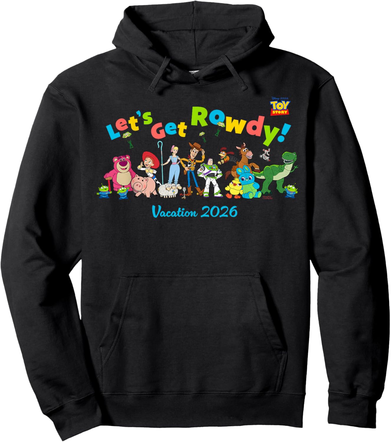 Disney & Pixar's Toy Story Rowdy Vacation 2026 Matching Trip Hoodie - Hoodie | Black