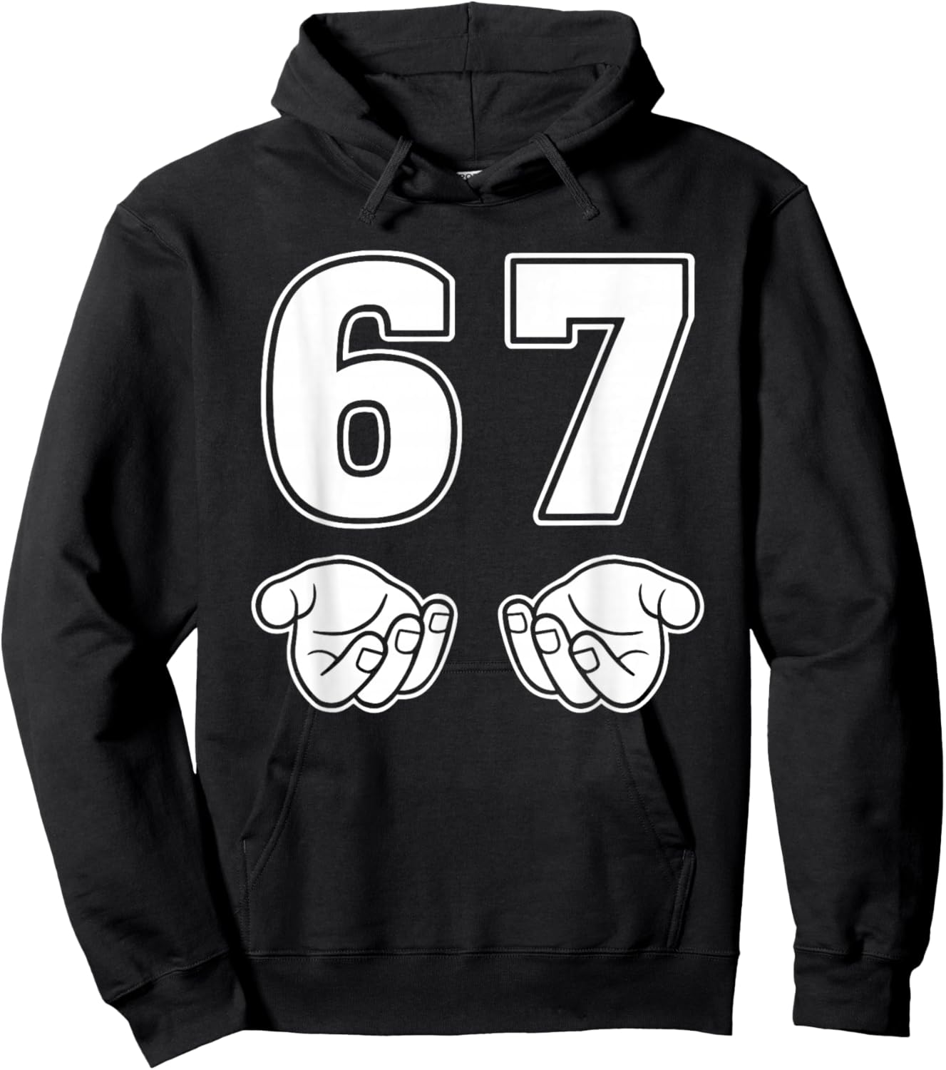 67 Meme Funny Six Seven Retro 6-7 Gen Sigma Aura Slang Hoodie - Hoodie | Black