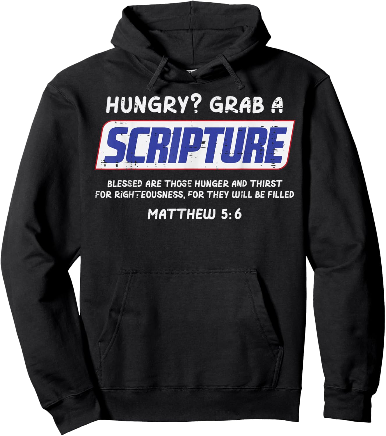 Hungry Grab A Scripture Funny Christian God Jesus Men Women Hoodie - Hoodie | Black