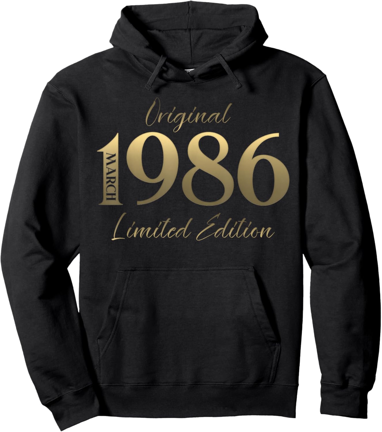 40th Birthday Gift Men Women Vintage March 1986 Hoodie - Hoodie | Black