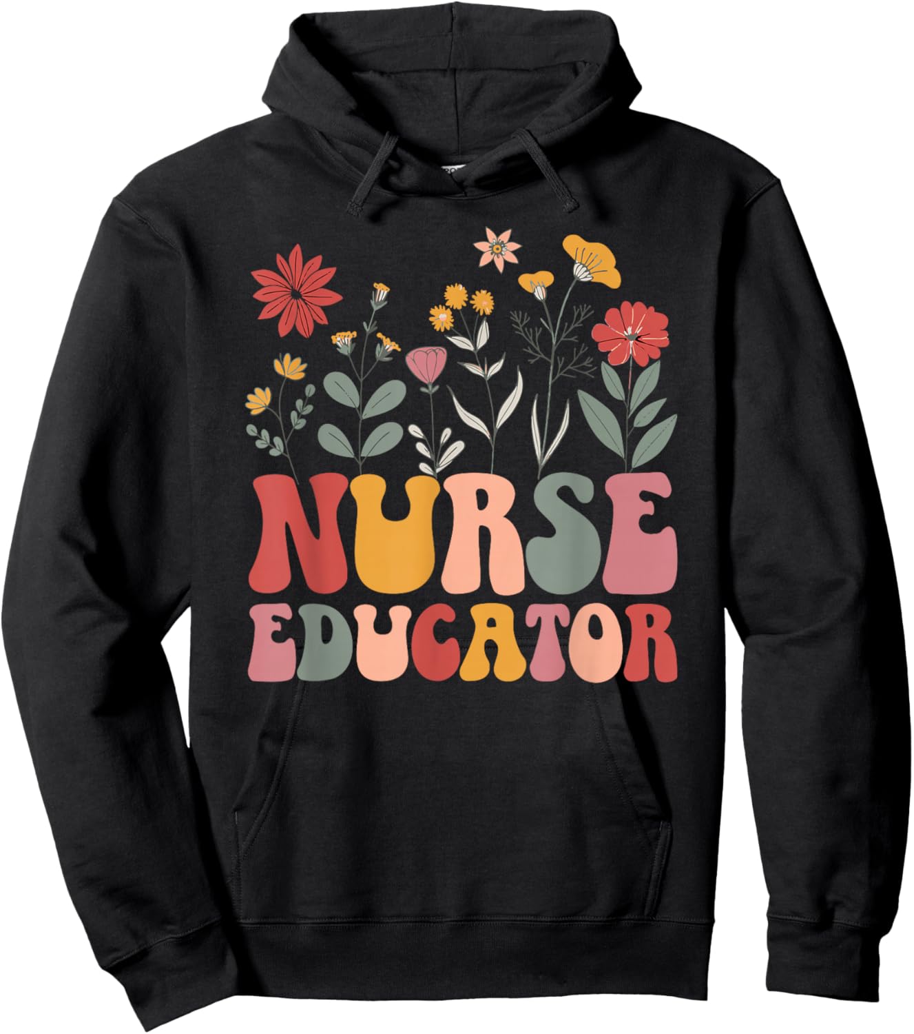 Nurse Educator Groovy Nursing Educator Appreciation Hoodie - Hoodie | Black