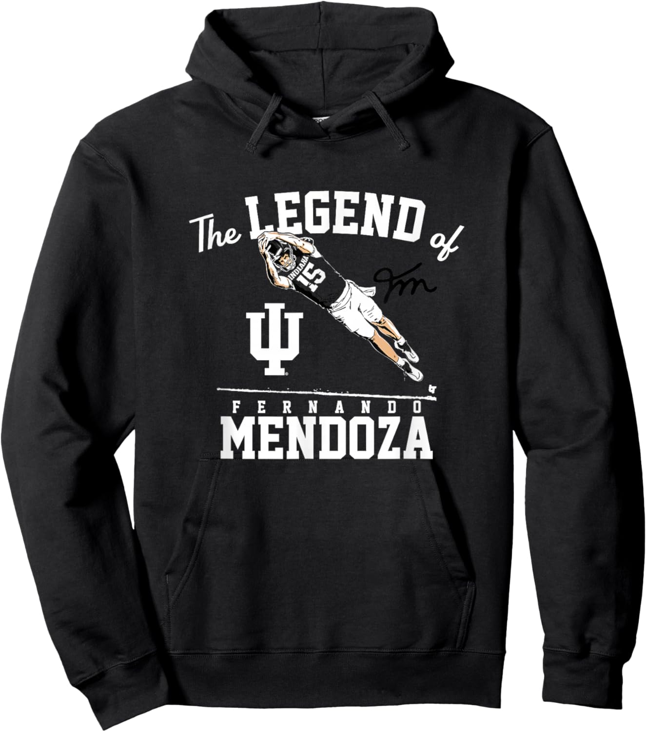 The Legend of Fernando Mendoza - Indiana Hoosiers Football Hoodie - Hoodie | Black