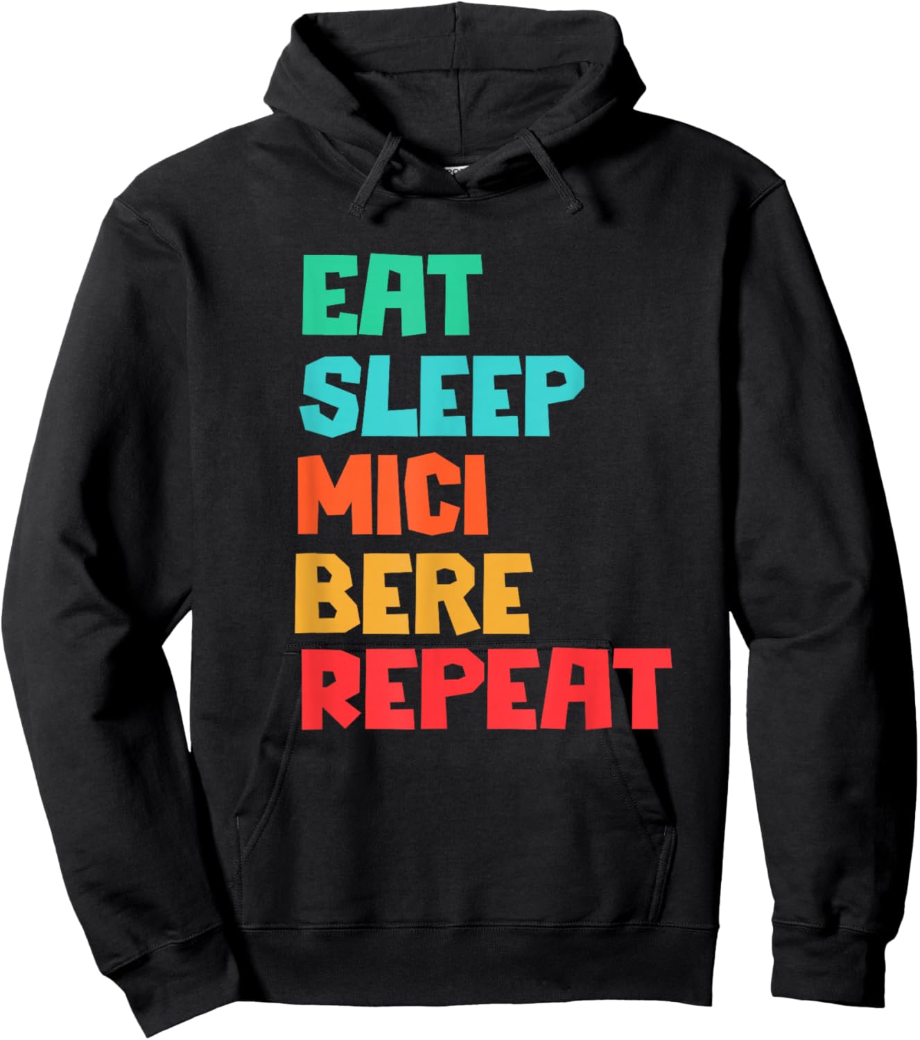 Eat Sleep Mici Bere Repeat Funny Romanian BBQ Hoodie - Hoodie | Black