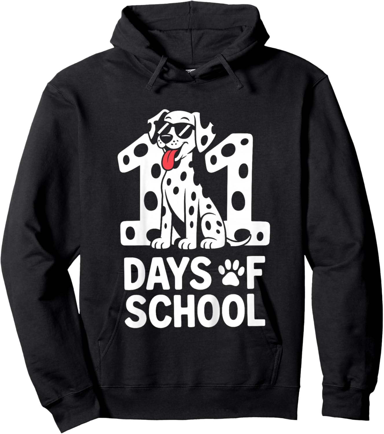 100 Days of School Dalmatian Dog Boy Kid 100th Day of School Hoodie - Hoodie | Black